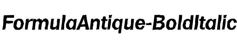 FormulaAntique-BoldItalic font preview
