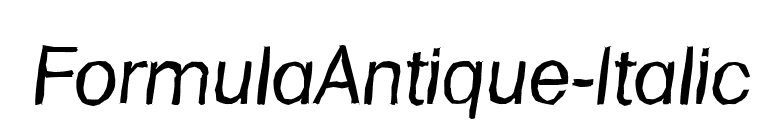 FormulaAntique-Italic font preview