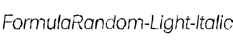 FormulaRandom-Light-Italic font preview