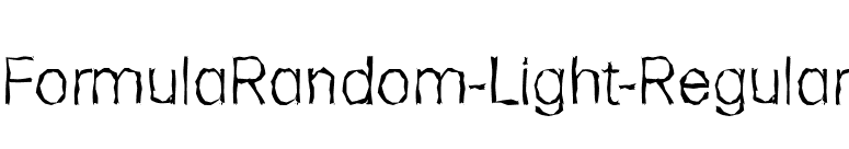 FormulaRandom-Light-Regular font preview