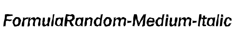 FormulaRandom-Medium-Italic font preview