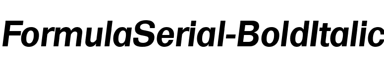 FormulaSerial-BoldItalic font preview