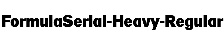 FormulaSerial-Heavy-Regular font preview