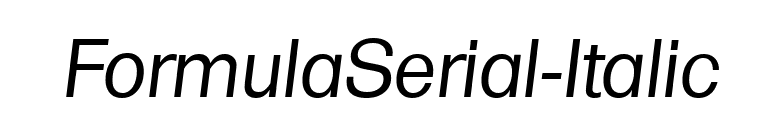 FormulaSerial-Italic font preview