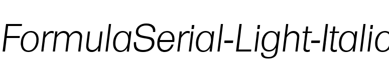 FormulaSerial-Light-Italic font preview
