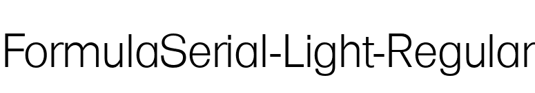 FormulaSerial-Light-Regular font preview