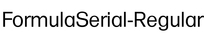 FormulaSerial-Regular font preview