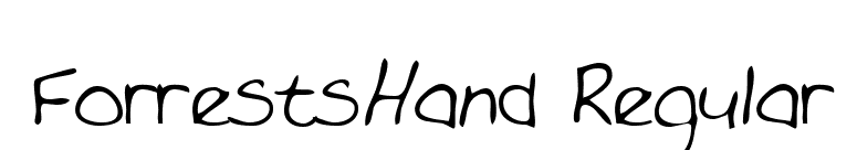 ForrestsHand Regular font preview