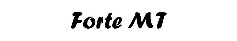 Forte MT font preview