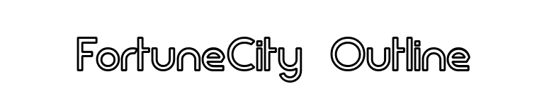 FortuneCity Outline font preview