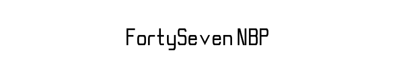 FortySeven NBP font preview