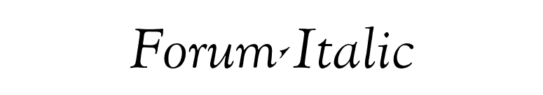 Forum-Italic font preview