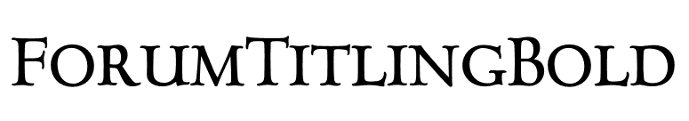 ForumTitlingBold font preview