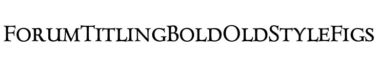 ForumTitlingBoldOldStyleFigs font preview