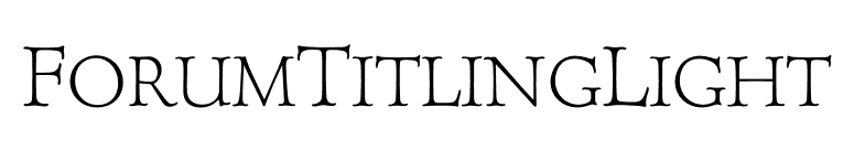 ForumTitlingLight font preview