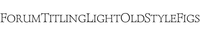 ForumTitlingLightOldStyleFigs font preview
