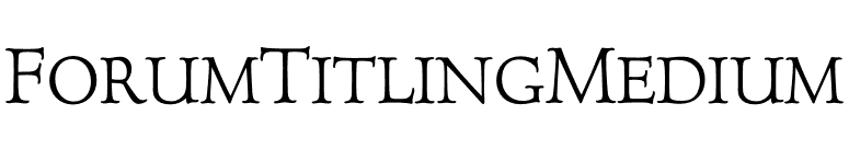 ForumTitlingMedium font preview