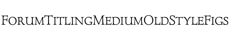 ForumTitlingMediumOldStyleFigs font preview
