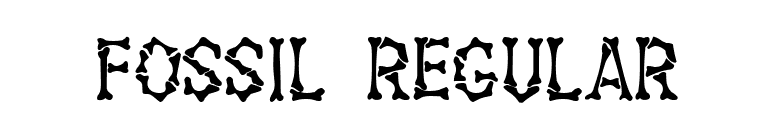 Fossil Regular font preview