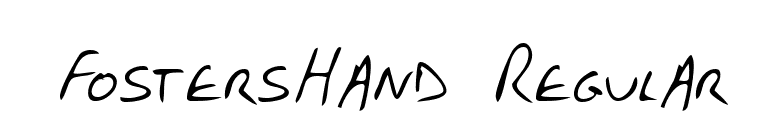 FostersHand Regular font preview