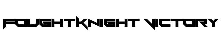 FoughtKnight Victory font preview