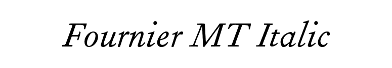 Fournier MT Italic font preview