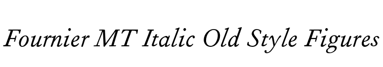 Fournier MT Italic Old Style Figures font preview