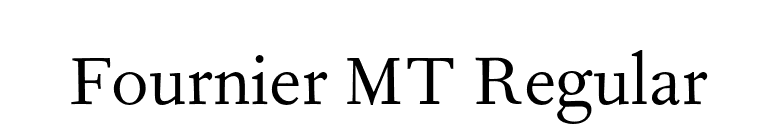 Fournier MT Regular font preview