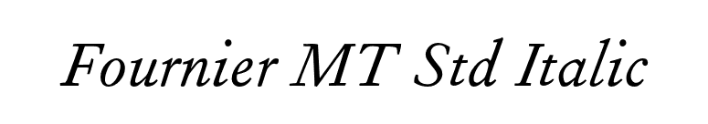 Fournier MT Std Italic font preview
