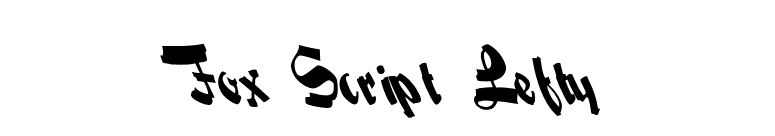 Fox Script Lefty font preview