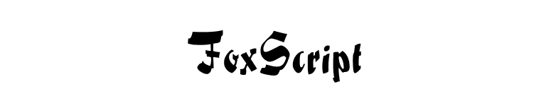 FoxScript font preview