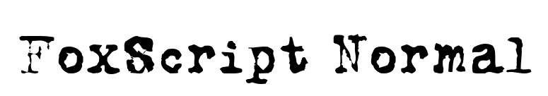 FoxScript Normal font preview