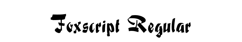 Foxscript Regular font preview