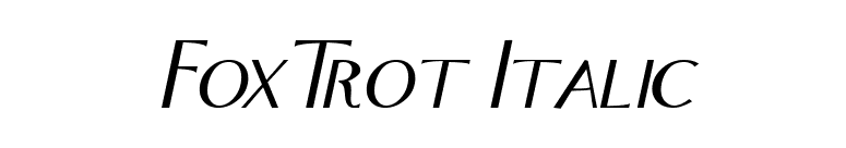FoxTrot Italic font preview