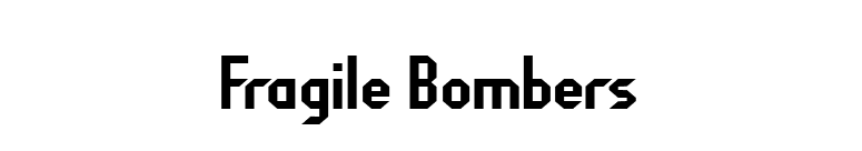 Fragile Bombers font preview