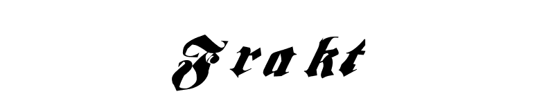 Frakt font preview