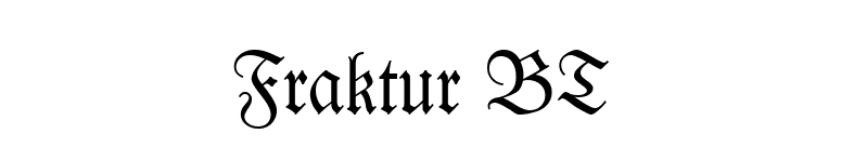 Fraktur BT font preview