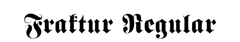 Fraktur Regular font preview