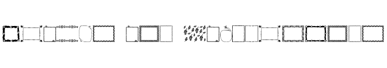 Frames and Backgrounds font preview