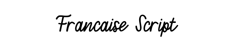 Francaise Script font preview