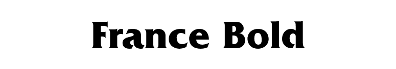 France Bold font preview