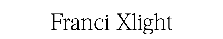Franci Xlight font preview