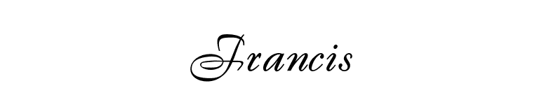 Francis font preview