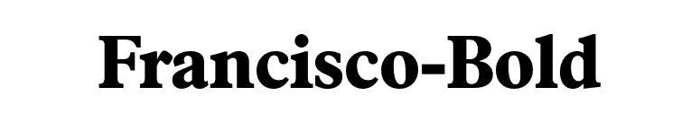 Francisco-Bold font preview