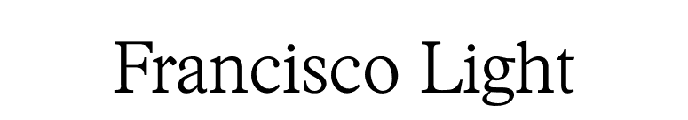 Francisco Light font preview