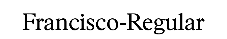 Francisco-Regular font preview