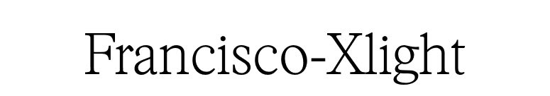 Francisco-Xlight font preview