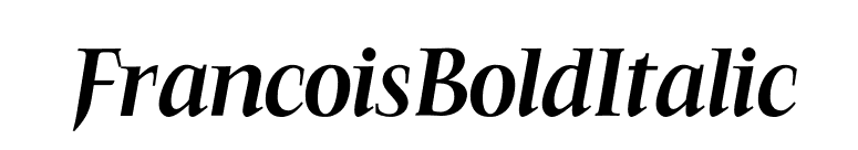 FrancoisBoldItalic font preview