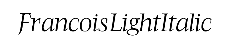 FrancoisLightItalic font preview