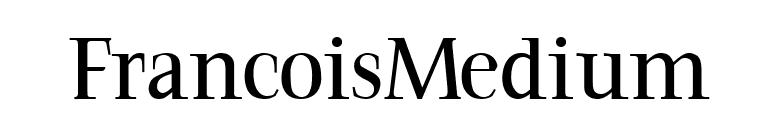 FrancoisMedium font preview